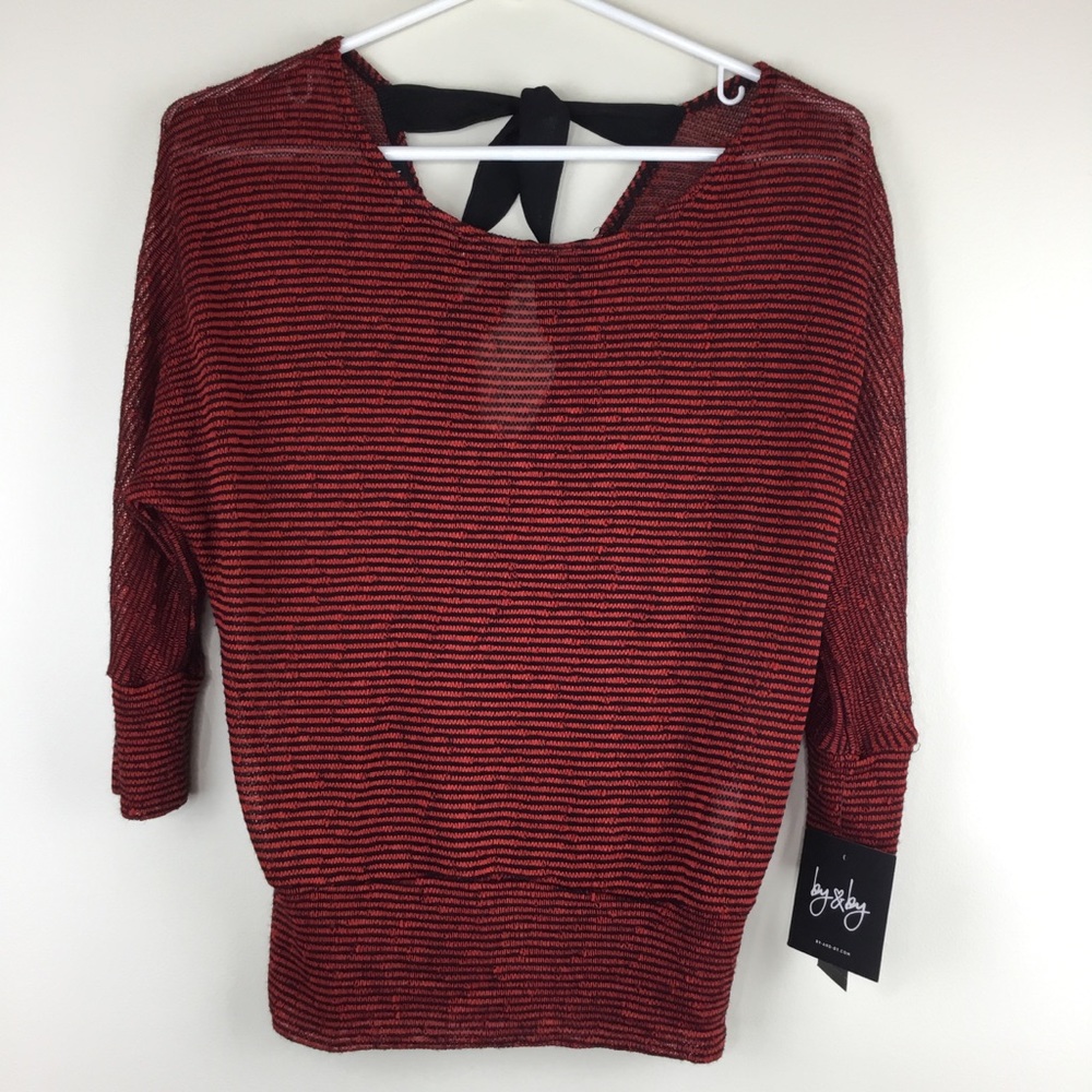 By and By Knit Blouse Striped 3/4 Sleeve Medium☺️